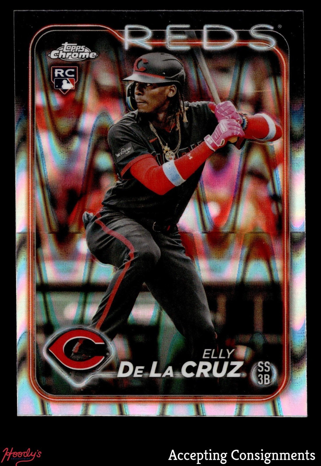 2024 Topps Chrome RayWave Refractors #44 Elly De La Cruz RC ROOKIE REDS
