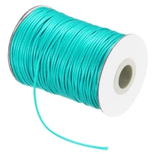 Waxed Cord 1.5mm Waxed Thread 87 Yard Wax String Leather Cord (Light Green)