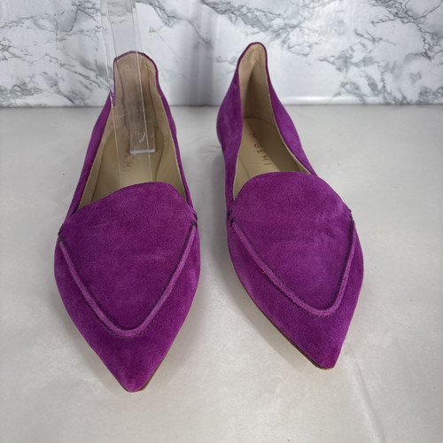 M.Geme Suede Leather Point Flats US 9 Purple