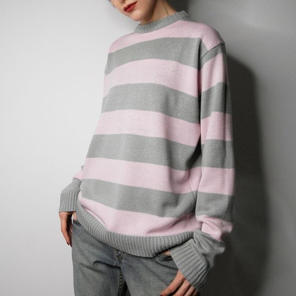 Women Sweater Pink Acrylic L