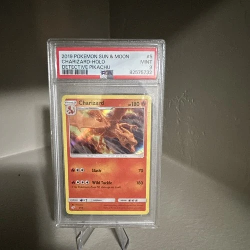 Pokemon TCG Charizard 5/18 Detective Pikachu Holo Rare Stage 2 PSA 9