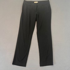 Michael Kors Women's Size 10 Dress Pants Straight Zipper Black Office Work Belt
