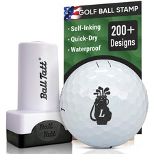 Ball Tatt Monogram Golf Ball Stamp, Self-Inking Ball Marker   Letter L Golf Bag