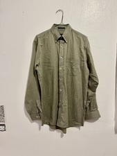 Gant Shirt Men 15.5 34 Green Pinpoint Oxford Preppy Pima Cotton Blend USA Made