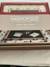Monopoly Luxe Edition Solid Maple Wood Cabinet WS Game Company NEW!