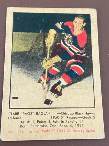 1951-52 Parkhurst #36 Clare Raglan RC          SET BREAK