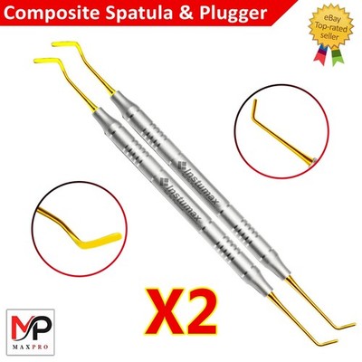 Dental Composite Filling Instruments Spatula & Plugger Titanium Color Tips