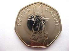 Beatrix Potter Peter Rabbit Fifty Pence 50p Coin BUNC Dated 2019