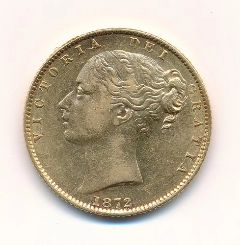 1872 Victoria Gold Sovereign — photo from the most recent tracked eBay sale