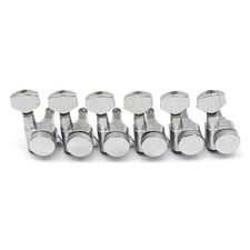 6 inline Guitar Locking Tuners String Tuning Pegs Machines Heads ,Chrome