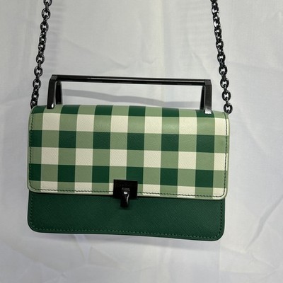 Botkier Lennox Crossbody Bag Green The bag has a flap closure with a turnlock