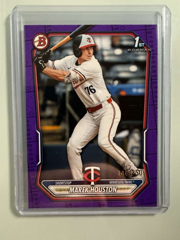 2026 Bowman - Marek Houston 1st Bowman Purple Pattern #/250 Twins