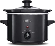 BELLA 1.5QT Slow Cooker Mini Crock Pot Compact Cooking for Small Meals