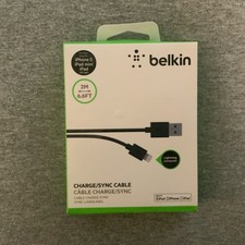 Belkin 6.6FT Charge/Sync Cable for iPhones Black OEM New In Box