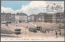Lettre timbre 156 Infirmière Sur Carte Maximum Càd Lille 27/11/1918