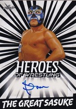 The Great Sasuke Michinoku Signed Leaf Trading Card Pro Wrestler Japanese ECW