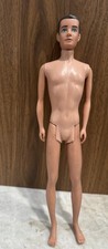 Vintage Mattel 60s Ken Japan Painted Molded Brown Brunette Hair Nude Doll Only