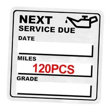 for Oil Change Sticker Static Cling, Clear Stickers 120 Pcs 2  x 2  Next Black1