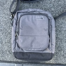 citysafetm ls75 anti-theft crossbody travel bag item # 20305 PacSafe Citysafe LS75 20305 RFID Gray Black Nylon Crossbody Bag Phone Cover  for sale online