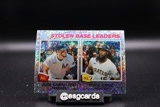 2026 Topps Heritage - #4 2025 Stolen Base Leaders Chrome Sparkle Refractor