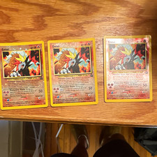 Pokemon TCG Entei 6/64 Neo Revelation Holo English 3 Card Lot