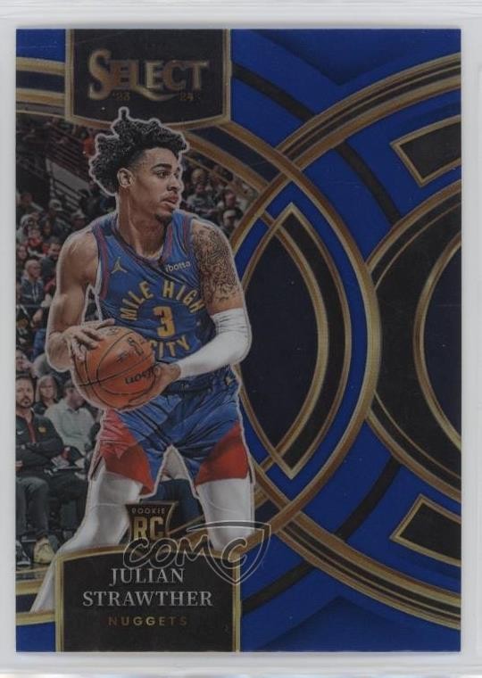 2023 Panini Select Premier Level Blue Prizm Julian Strawther #101 Rookie RC hu1