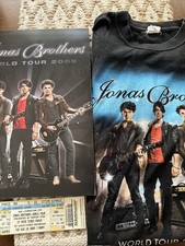 Jonas Brothers World Tour 2009 Black Sz S t Shirt 2009 Tour Program Ticket