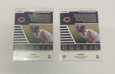 KYLER GORDON 2-CARD ROOKIE LOT 2022 Panini Zenith Red Zone #147