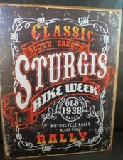STURGIS BIKE WEEK AMERICAN MOTORCYCLE RALLY Metal SIGN South Dakota Made in USA