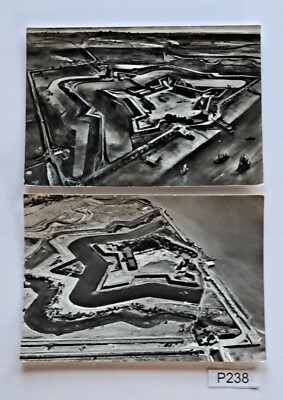 Tilbury Fort, 2 Black & White (now and then) Postkarten (P238)