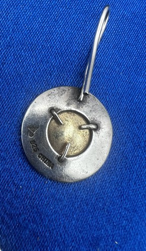 Silpada Retired Pounded Sterling Silver, Brass Disks Dangle Earrings & Pendant - Picture 5 of 7