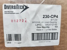 (10 Pk) DiversiTech 230-CP4 4" Ductless System Channel Union Coupling