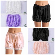 Women's Tiered Ruffle Lace Panties Bloomer Victorian Steampunk Shorts Pettipants