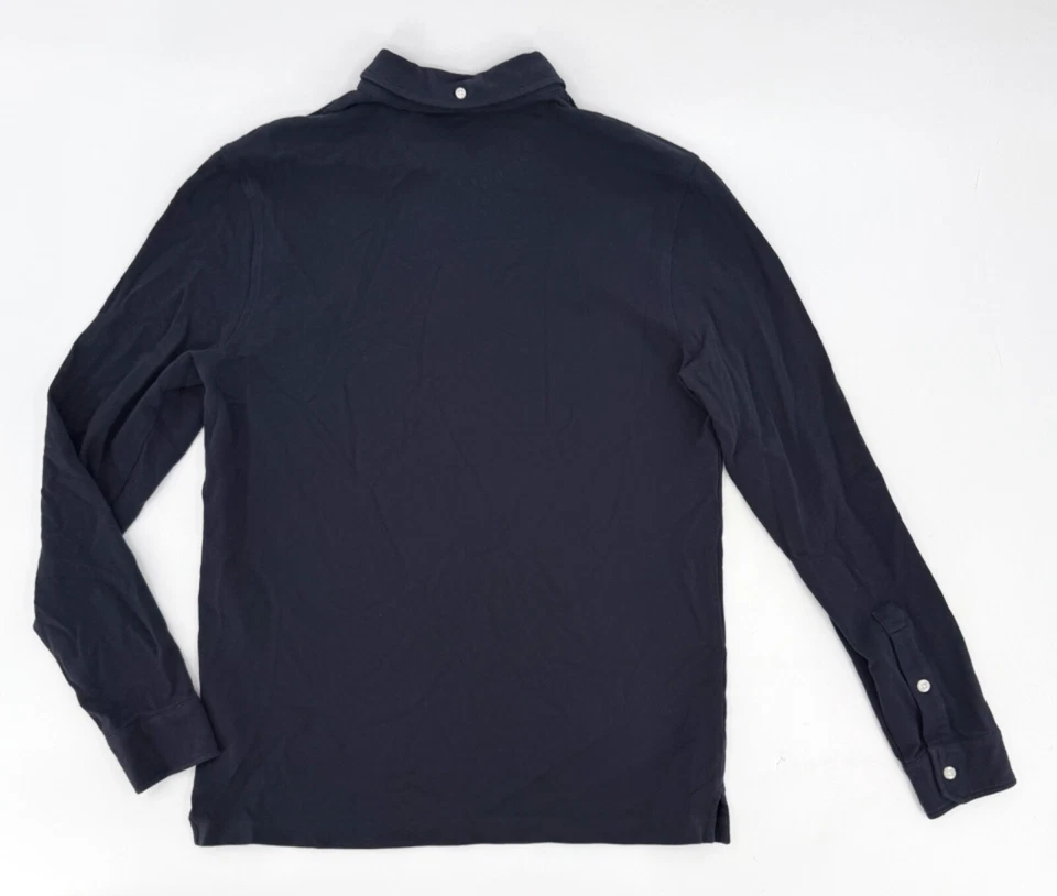 Camisa Farah Para Hombre Grande Azul Cuello Tirador Manga Larga Algodón Foto 2 de 4