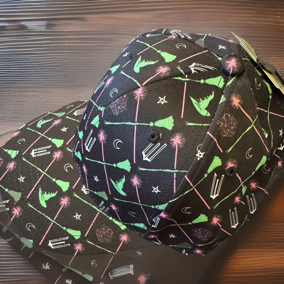 Wicked For Good Hat / Baseball Cap Official Movie Merchandise Exclusive- NWT Wicked Movie Logo Black Adjustable Puff Embroidered Baseball  main image 2