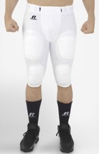 Russell Athletic F25PFMF AdultMed 32-34 White Slot Football Practice Pant No Pad