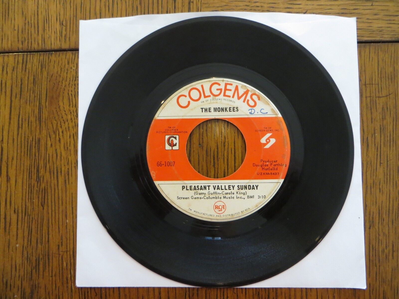 Monkees – Pleasant Valley Sunday / Words - 1967 - Colgems 66-1007 7" Single