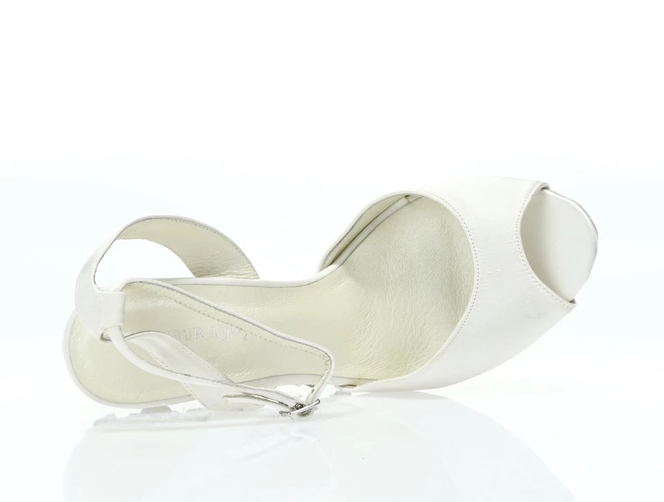 Sandalias de novia Menbur Rubi para mujer blancas con joyas talla 36 Foto 3 de 4