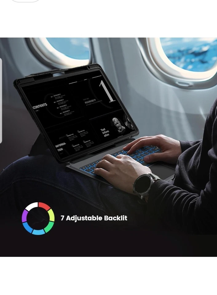 Carry Go for iPad Pro 13 inch (M4) Keyboard Case with Handle,Detachable Keyboard - Image 4 of 4