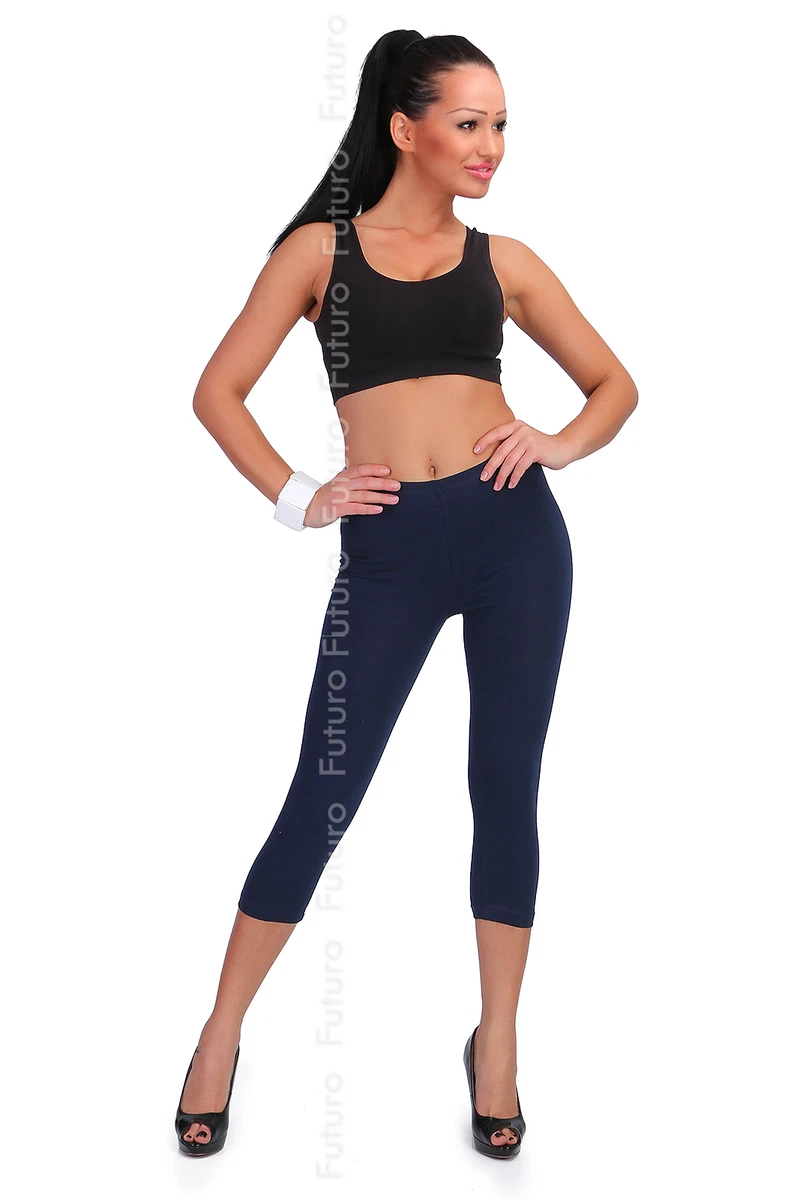 Legging Cropped Sport SuperDry Femme – Bleu Marine – Fitness Gym – UK 8