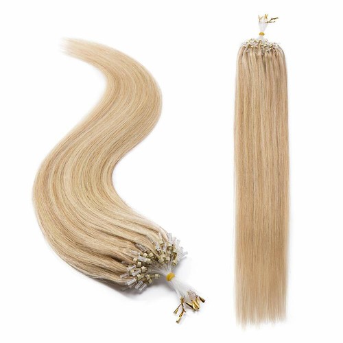 Micro Ring Loop Beads Link Hair Extensions Human Hair Real Remy Russian Hair US - Picture 63 of 69