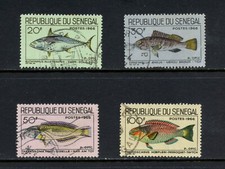 R3572   Senegal   1966   fish    4v.   used