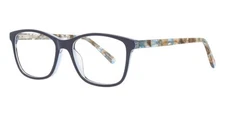 Bloom Optics Megan BLU Blue Plastic Optical Eyeglasses Frame 49-15-135 Petite RX