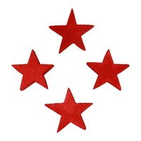 Weihnachtsdeko Rot Holzsterne Ø4Cm 24 Stk - Streudeko Basteln Tischdeko Advent,