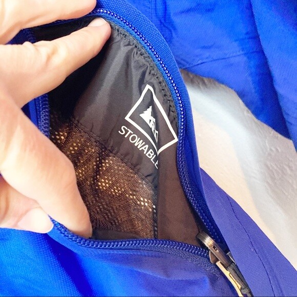 REI E1 elements blue outdoor windbreaker raincoat - image 4