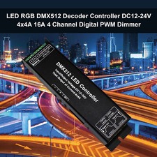 LED RGB DMX512 Decoder Controller DC12-24V 4x416Channel Digital PWM Dimmer Y B9