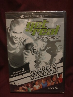 GET REAL WITH SHAUN T DVD CARDIO & STRENGTH BRAND NEW SEALED