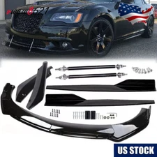 For Chrysler 300 2015-2023 V2 Style Front Bumper Lip Spoiler Lower Splitter Kit