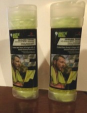 Arctic Skull Instant Cooling Towel - Hi Viz Yellow Towels - Lot of 2 - NEW