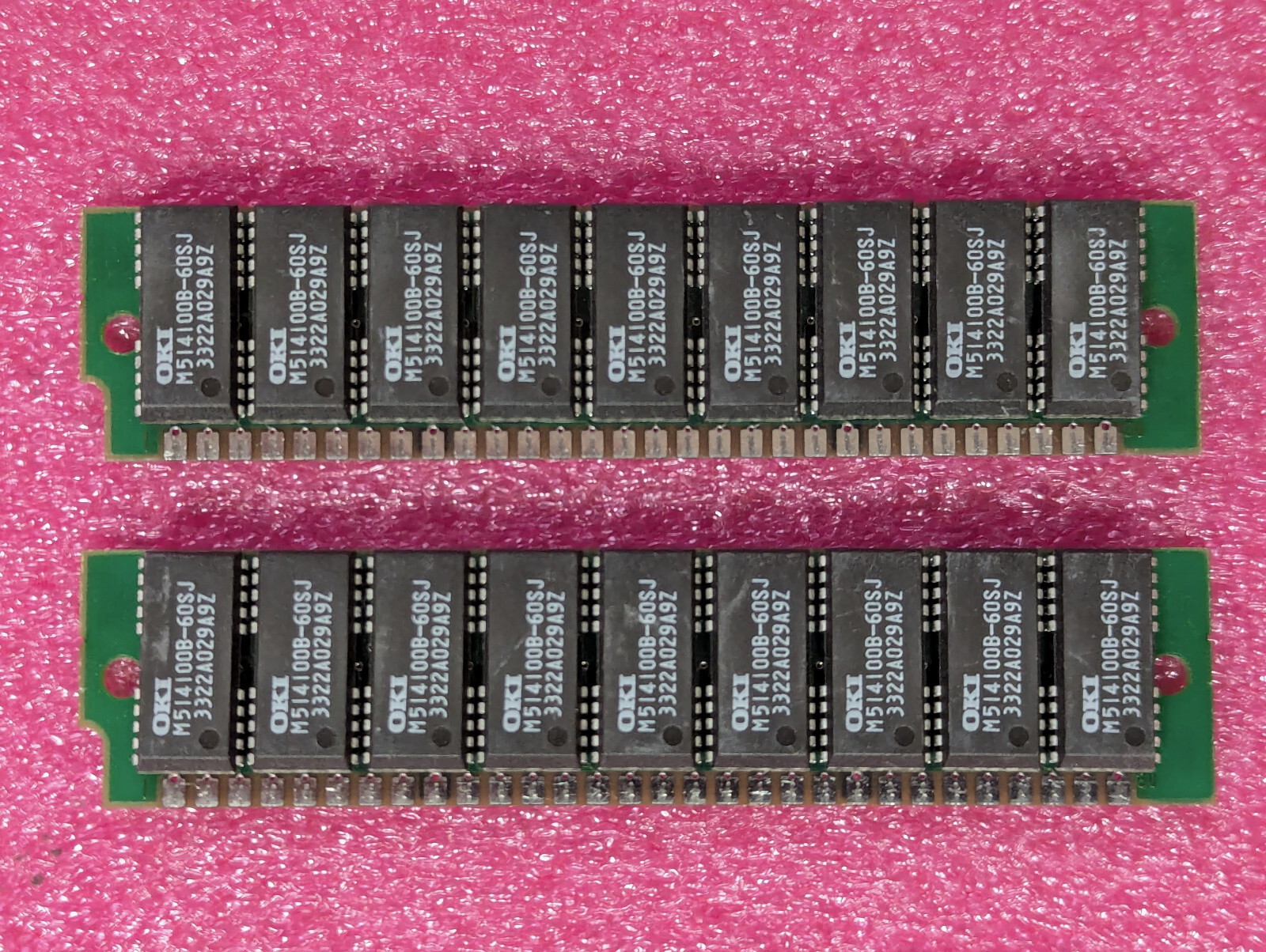 Dram Zip Module Lot of (2) MSC23409B-70DS9 OKI DRAM Module, 4MX9-Fast Page DRAM Module ...
